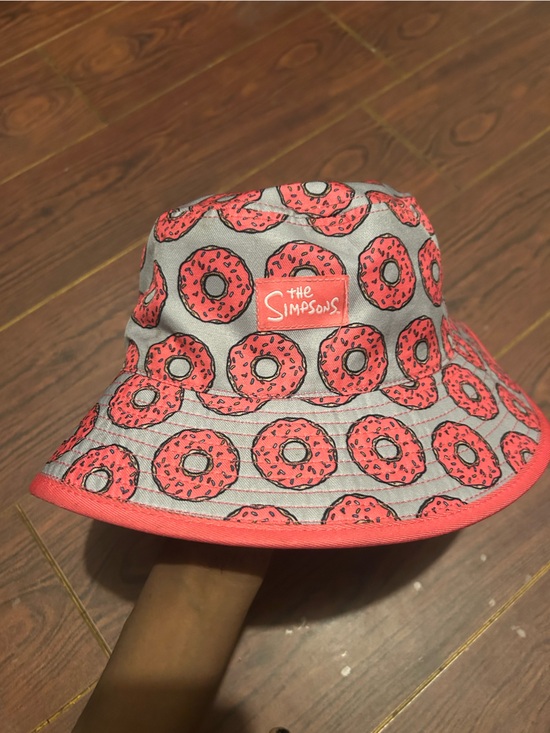 Universal Studio Accessories - The Simpsons Donut Print Reversible Bucket Hat